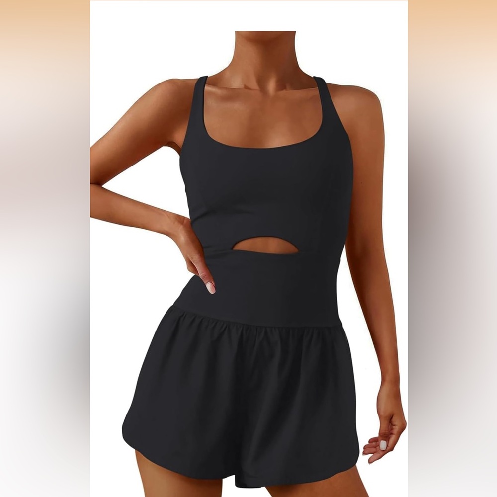Black Workout Romper! Size XL
